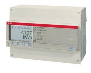 Electricity meter, 3 phase, 80A, Active and reactive energy, import/export, tariffs 1-4, tariff, communication or clock