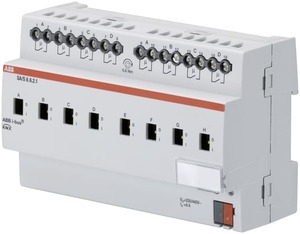 KNX switching actuator, 8 binary outputs , 6A, DIN rail, hellgrau, Ref. SA/S 8.6.2.1