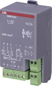 KNX dimmer actuator, ballast 1-10V, 2 outputs , 6A, anthrazit, Ref. SD/M 2.6.2