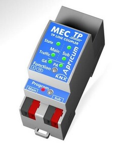 KNX line / area coupler, DIN rail, Ref. MECtp Interface