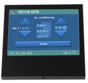KNX room controller with touch screen, Touch_IT C3-SAB, with display, black-aluminium, Ref. 22310304
