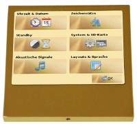 KNX room controller with touch screen, Touch_IT C3-SMG, with display, gold, Ref. 22310407