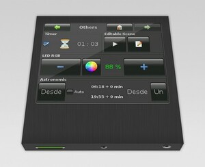KNX room controller with touch screen, Touch_IT-SMART-SAB, with display, black aluminum, Ref. 22310504