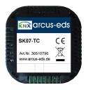 KNX temperature sensor, SK07-TC-6B, 6 inputs, potential free, with temperature probe input, Ref. 30510790