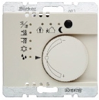 ROOM THERMOSTAT WITH BUTTON INTERFACE AND INTEGRAL BUS COUPLING UNIT WHITE 