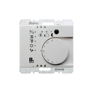 ROOM THERMOSTAT WITH BUTTON INTERFACE AND INTEGRAL BUS COUPLING UNIT POLAR WHITE  