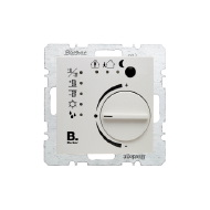ROOM THERMOSTAT WITH BUTTON INTERFACE AND INTEGRAL BUS COUPLING UNIT POLAR WHITE, MATT