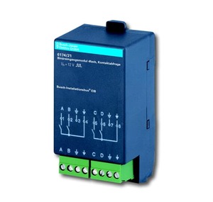 KNX binary input, 4 inputs, potential free, surface, serie Room-Controller, Ref. 6174/21