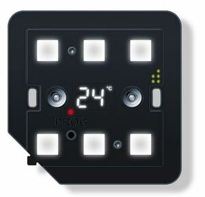 KNX Glass Touch Sensor 6-gang with Display