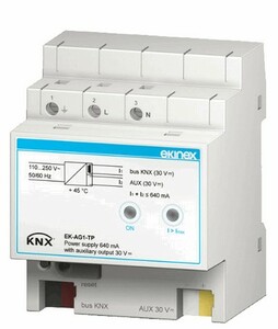 KNX power supply, 640mA, with additional output, Ref. EK-AG1-TP