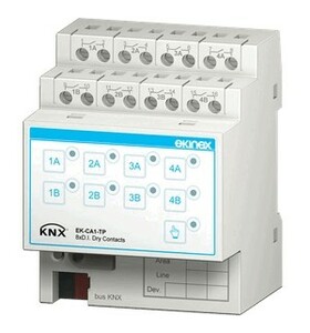 KNX binary input, 8 inputs, potential free, DIN rail, Ref. EK-CA1-TP