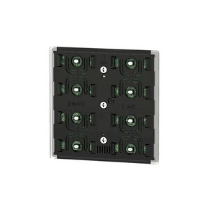 Pushbutton 4-fold - blue/green LED with thermostat
