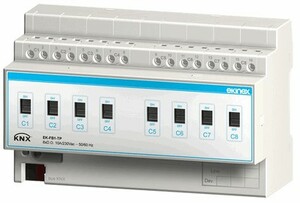 KNX switching actuator, 8 binary outputs , 10A, DIN rail, Ref. EK-FB1-TP