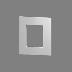 Square plate with 55x55 mm window (plastic)