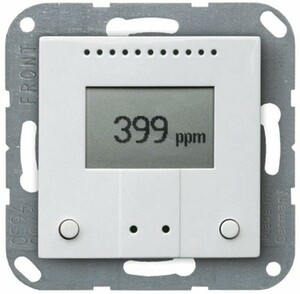 Air Quality Sensor for KNX, with display and buttons WHITE