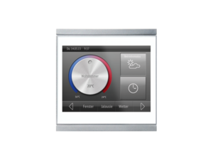 Corlo Touch, Touch Display for KNX. Integrierte Wi-Fi, white, with chrome-plated matt edge