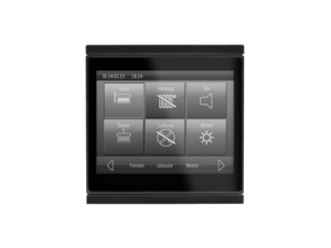 Corlo Touch, Touch Display for KNX. Integrierte Wi-Fi, black, blanck matt edge