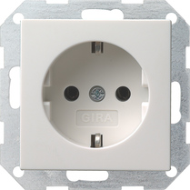 System 55 SCHUKO socket outlet 16 A 250 V~,  white matt