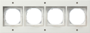 Cover frame, shatter-proof with sealing flange