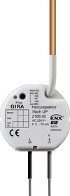 KNX electronic heating actuator with inputs, 1 output, 3 inputs potential free, flush mount, Ref. 2166 00