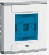 Room controller with temperature regulator 4-gang y display white