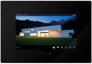 KNX touch panel capacitive, 7" inch, with video intercom, serie HC3, black, Ref. HC3-KNX-CB