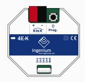 KNX universal interface, 4 inputs, for switch wall box, Ref. 4E-K