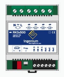 3 x 500W channel proportional actuator, triac dimmer with KNX control