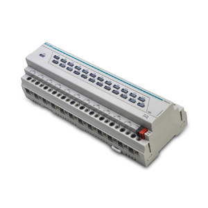 KNX multifuntion actuator, fan coil / heating / shutter / shutter DC / switching, 24 binary outputs / 12 channel shutter / 4 fan coil, 2 pipes / 4 pipes, 16A, 140µF C-load, DIN rail, Ref. ITR524-16A