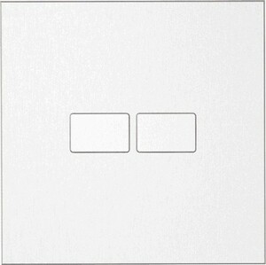 KNX push button 2 rockers, serie LARGHO, stainless steel , Ref. 60601-111-23-0B