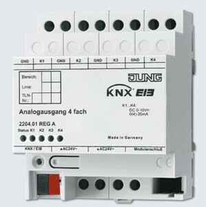KNX analog actuator, 4 outputs , Ref. 2204.01 REGA
