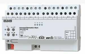 KNX dimmer actuator, universal / 230V LED optimized, 4 outputs , < 300W, Ref. 3904 REGHE