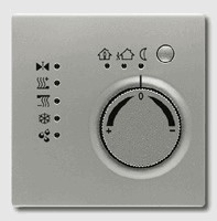 Room temperature controller with integrated push-button interface 4-gang aluminiun 