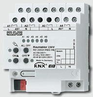 KNX multifuntion actuator, heating / shutter / switching, 6 binary outputs / 3 channel shutter, 230VAC, DIN rail, Ref. RA 23024 REGHE