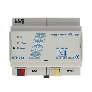 KNX power supply, NT640-62, 640mA, with additional output, Ref. 88405