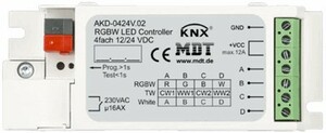 KNX dimmer actuator, LED 12/24VDC, 4 outputs , voltage controlled, RGB / RGBW, 3A, flush mount, Ref. AKD-0424V.02
