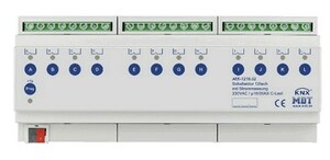 KNX switching actuator, 12 binary outputs , 230VAC, 16A / 20A, 200µF C-load, current measurement, DIN rail, Ref. AMI-1216.02