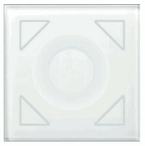 KNX push button 4 rockers, serie GLASS SERIE, white, Ref. BE-GDS4W.01