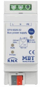 KNX power supply, 320mA, DIN rail, Ref. STV-0320.02