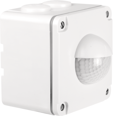 KNX detector movement / presence, 3,51E+12, 3 PIR sensors, with brightness sensor, constant light regulation, wall 1-3m / 1.1m / 2.2m, 9m detection range, outdoor, flush mount / surface, white, Ref. 25242