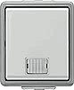 AP 115/01 pushbutton, single, intermediate position, 1 LED, DELTA surface mounting, IP 44, gray, 