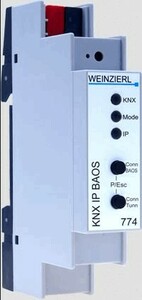 KNXnet/IP programming interface, KNX IP BAOS 774, 5 tunnel connections, DIN rail, Ref. 5263