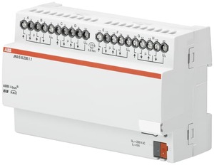 KNX shutter actuator, 8 channel shutter, 230VAC, DIN rail, hellgrau, Ref. JRA/S 8.230.1.1