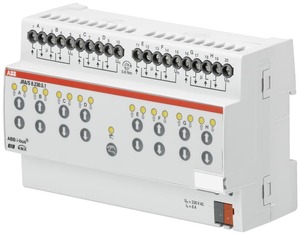 KNX shutter actuator, 8 channel shutter, 230VAC, DIN rail, hellgrau, Ref. JRA/S 8.230.5.1