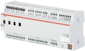 KNX Room Master Premium multifuntion actuator with inputs, fan coil / shutter / switching / electronic, 13 binary outputs, 18 inputs potential free, 16A / 20A / 6A, DIN rail, white, Ref. RM/S 2.1