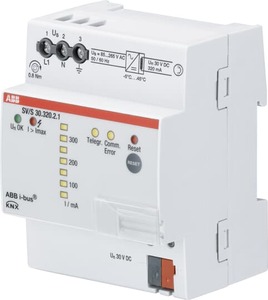 KNX power supply, 320mA, with diagnosis, DIN rail, hellgrau, Ref. SV/S 30.320.2.1