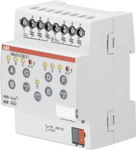 KNX electronic heating actuator, 6 outputs , 230VAC, DIN rail, hellgrau, Ref. VAA/S 6.230.2.1