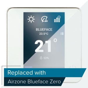 Airzone, Cable / thermostat. Airzone blueface color thermostat wired white (ce6), Ref. AZCE6BLUEFACECB