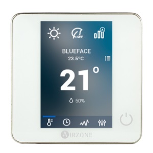 Airzone, Cable / thermostat. Airzone blueface zero thermostat wired white 8z (ce6), Ref. AZCE6BLUEZEROCB
