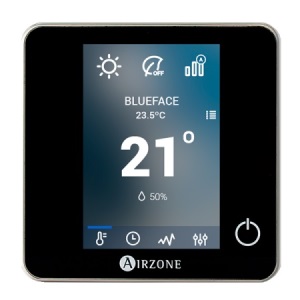 Airzone, Cable / thermostat. Airzone blueface zero thermostat wired black 8z (ce6), Ref. AZCE6BLUEZEROCN